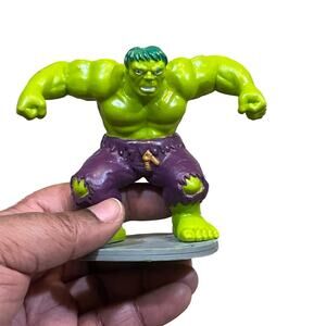 Vintage 1991 Marvel The Incredible Hulk PVC figurine Toy Green Smash Avengers